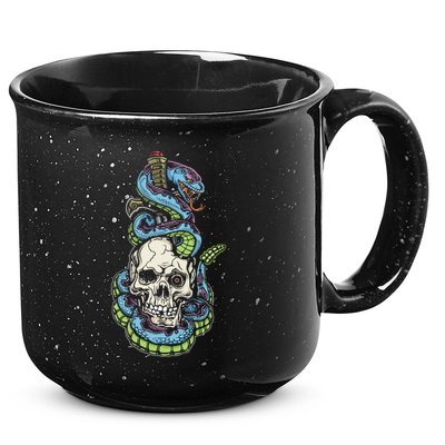 Snake Skull And Dagger Tattoo 15oz Campfire Ceramic Mug