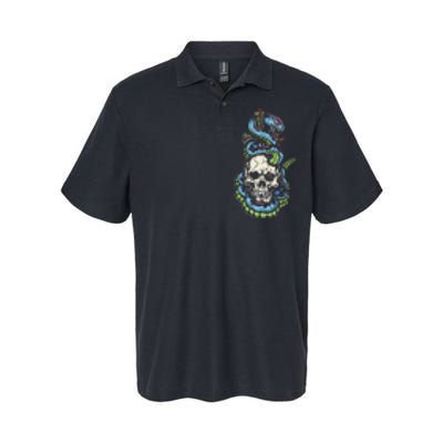 Snake Skull And Dagger Tattoo Softstyle Adult Sport Polo