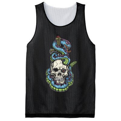 Snake Skull And Dagger Tattoo Mesh Reversible Basketball Jersey Tank