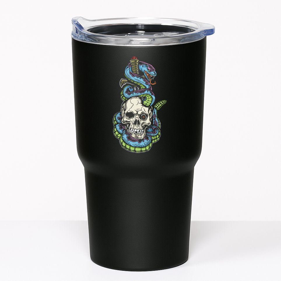 Snake Skull And Dagger Tattoo Tumbler