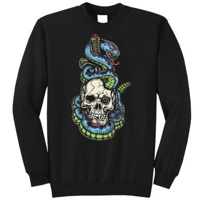 Snake Skull And Dagger Tattoo Tall Sweatshirt