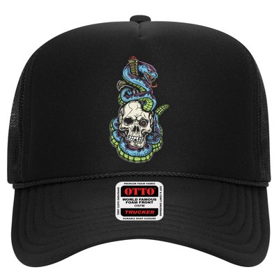 Snake Skull And Dagger Tattoo Trucker Hat
