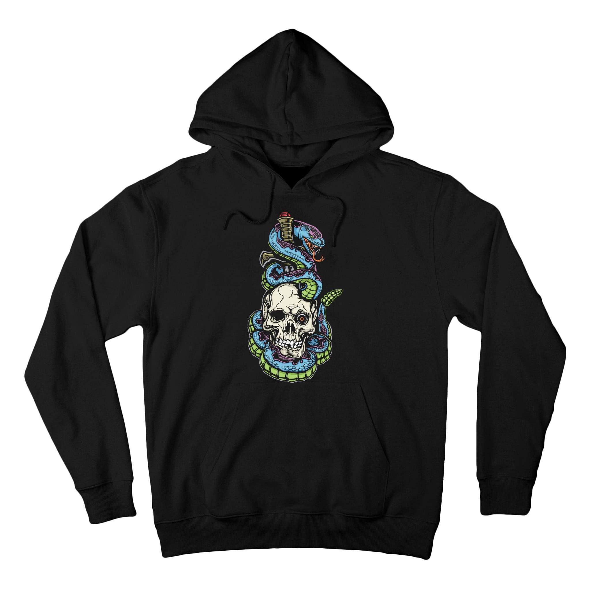 Snake Skull And Dagger Tattoo Tall Hoodie