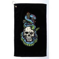 Snake Skull And Dagger Tattoo Golf Towel