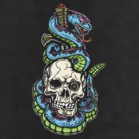 Snake Skull And Dagger Tattoo Golf Towel