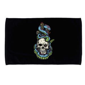 Snake Skull And Dagger Tattoo Microfiber Hand Towel