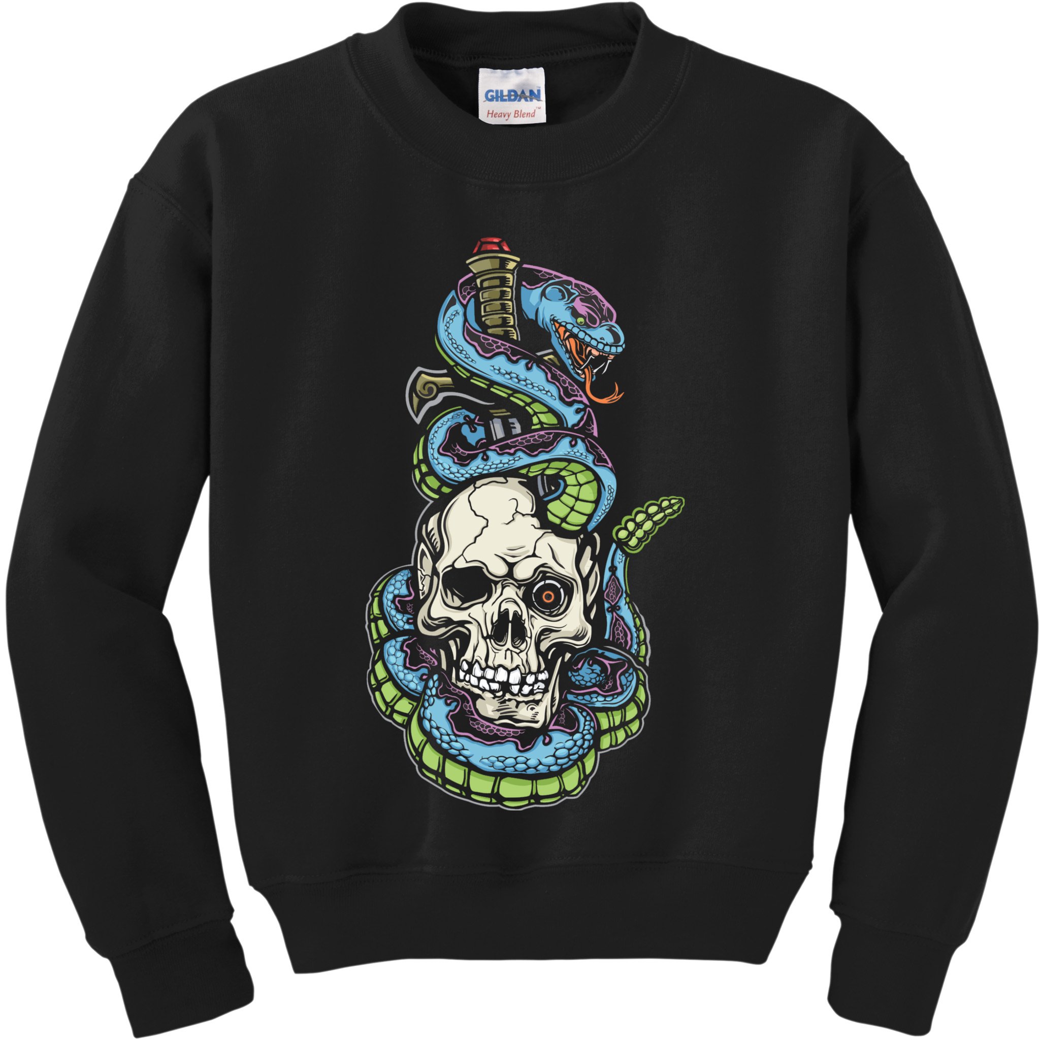 Snake Skull And Dagger Tattoo Kids Sweatshirt