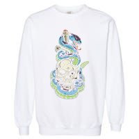 Snake Skull And Dagger Tattoo Garment-Dyed Sweatshirt