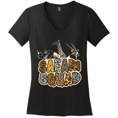 Safari Squad African Animal Costume Women's V-Neck T-Shirt