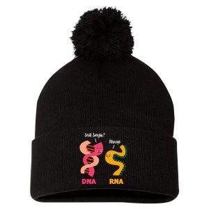 Still Single Always DNA RNA Chains Biology Lover Biochemist Pom Pom 12in Knit Beanie