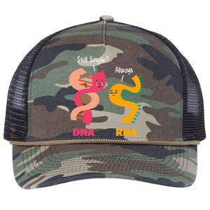 Still Single Always DNA RNA Chains Biology Lover Biochemist Retro Rope Trucker Hat Cap