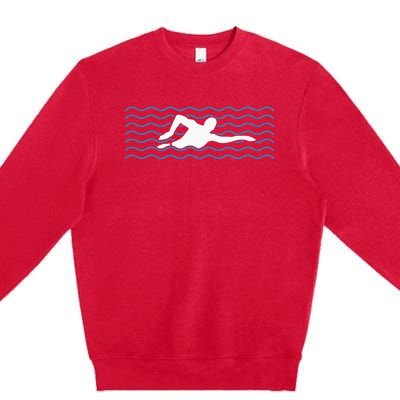 swimmer swimmers and swimming swimming swim Premium Crewneck Sweatshirt