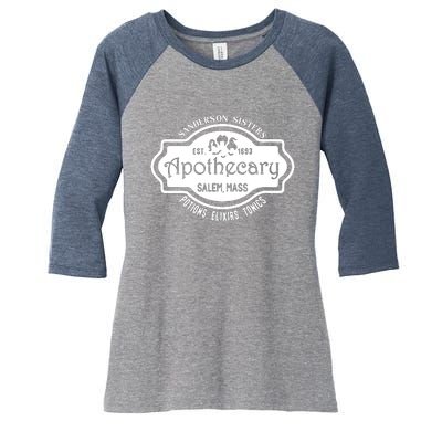 Sanderson Sisters Apothecary Women's Tri-Blend 3/4-Sleeve Raglan Shirt