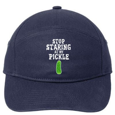 Stop Staring AT My Pickle Costume Funny Easy Halloween Gift 7-Panel Snapback Hat