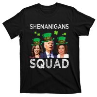 Shenanigans Squad Anti Biden Shamrock St Patrick's Day Funny  T-Shirt