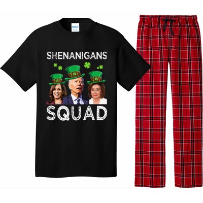 Shenanigans Squad Anti Biden Shamrock St Patrick's Day Funny  Pajama Set