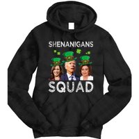 Shenanigans Squad Anti Biden Shamrock St Patrick's Day Funny  Tie Dye Hoodie