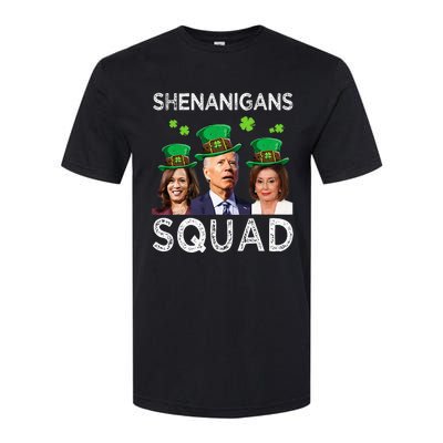 Shenanigans Squad Anti Biden Shamrock St Patrick's Day Funny  Softstyle CVC T-Shirt