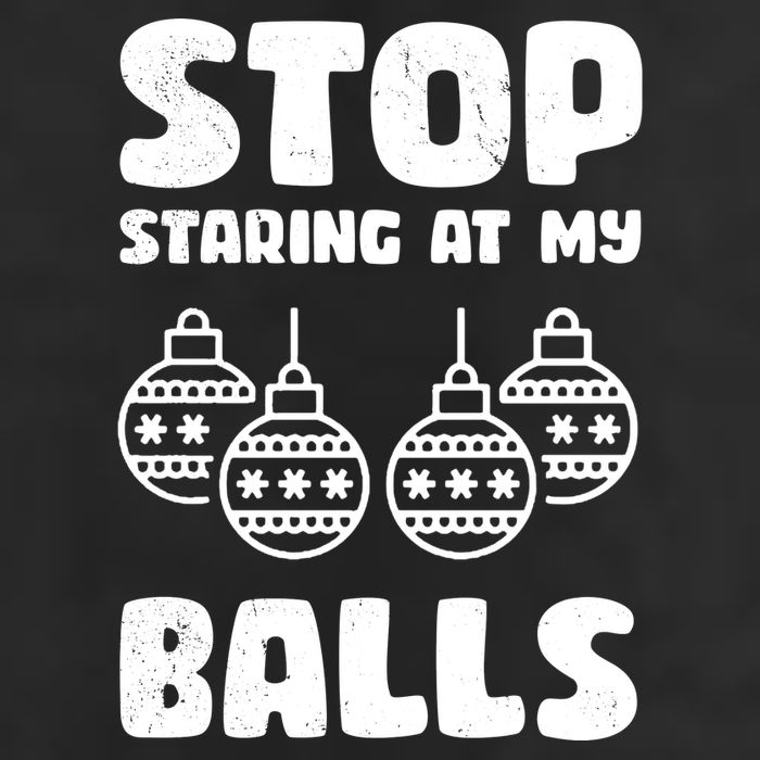 Stop Staring At My Balls Funny XMas 7 Panel Mesh Trucker Snapback Hat