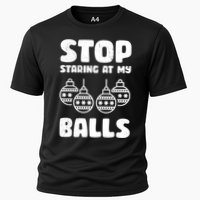 Stop Staring At My Balls Funny XMas Performance Shirt
