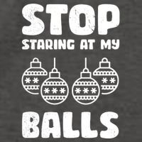 Stop Staring At My Balls Funny XMas Vector Backpack