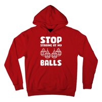 Stop Staring At My Balls Funny XMas Hoodie