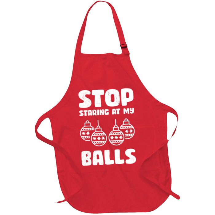 Stop Staring At My Balls Funny XMas Apron