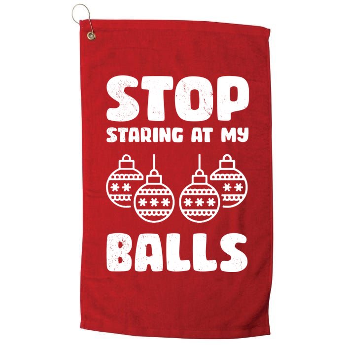 Stop Staring At My Balls Funny XMas Golf Towel