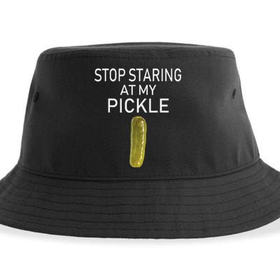 Stop Staring At My Pickle Dirty Adult Halloween Costume Idea Sustainable Bucket Hat