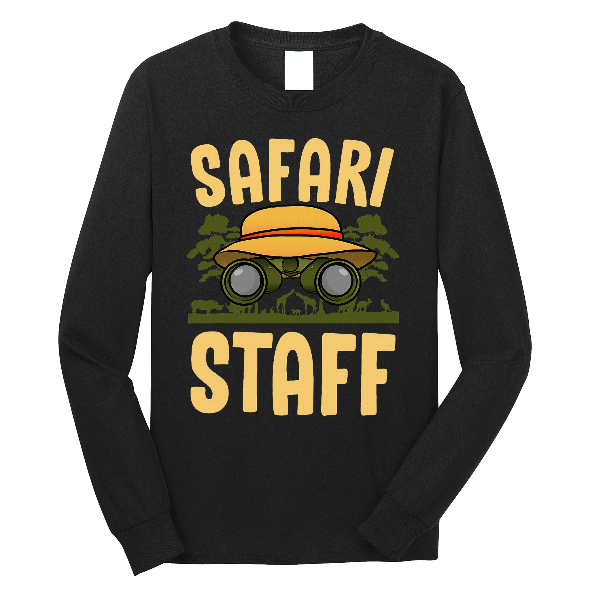 Safari Staff Art For Women Zookeeper Costume Zoo Jungle Long Sleeve Shirt