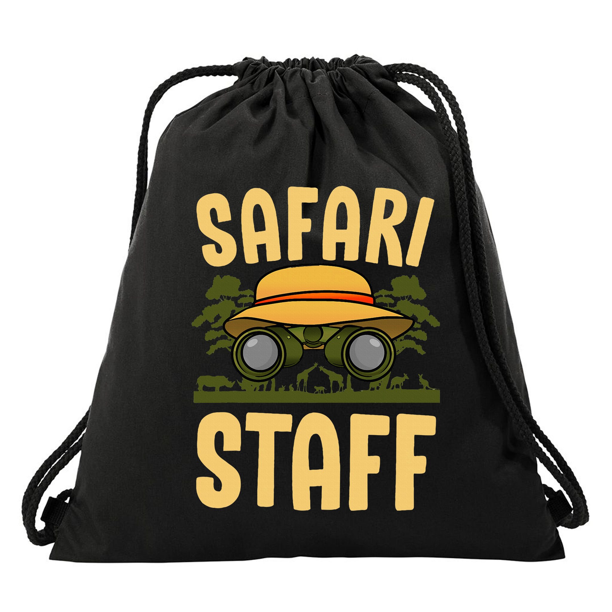 Safari Staff Art For Women Zookeeper Costume Zoo Jungle Drawstring Bag