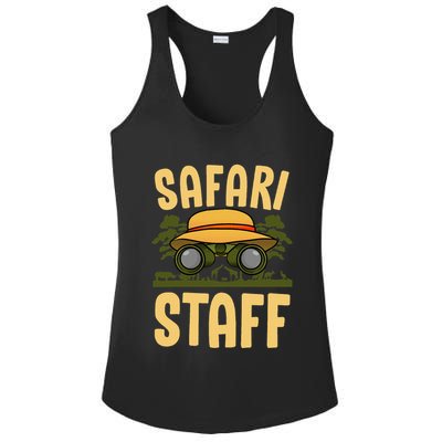 Safari Staff Art For Women Zookeeper Costume Zoo Jungle Ladies PosiCharge Competitor Racerback Tank