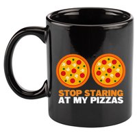 Stop Staring At My Pizza Party Women Funny Pizza 11oz C Handle Ceramic Mug