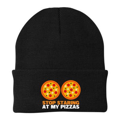 Stop Staring At My Pizza Party Women Funny Pizza Beanie