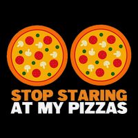 Stop Staring At My Pizza Party Women Funny Pizza Drawstring Bag