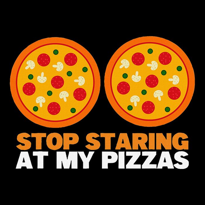 Stop Staring At My Pizza Party Women Funny Pizza Drawstring Bag