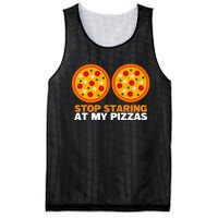 Stop Staring At My Pizza Party Women Funny Pizza Mesh Reversible Basketball Jersey Tank