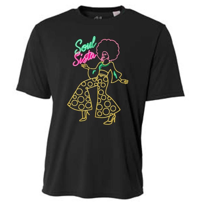 Soul Sista Afro 70s Soul Music Retro Disco Black Funk Lovers Cooling Performance Crew T-Shirt