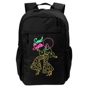 Soul Sista Afro 70s Soul Music Retro Disco Black Funk Lovers Daily Commute Backpack