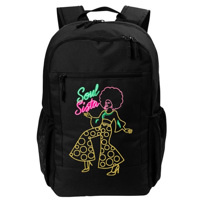 Soul Sista Afro 70s Soul Music Retro Disco Black Funk Lovers Daily Commute Backpack