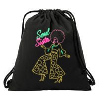 Soul Sista Afro 70s Soul Music Retro Disco Black Funk Lovers Drawstring Bag