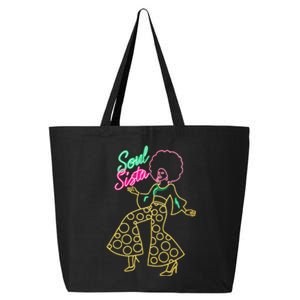 Soul Sista Afro 70s Soul Music Retro Disco Black Funk Lovers 25L Jumbo Tote