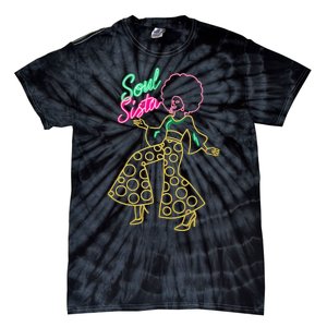 Soul Sista Afro 70s Soul Music Retro Disco Black Funk Lovers Tie-Dye T-Shirt