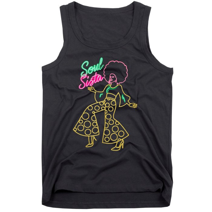 Soul Sista Afro 70s Soul Music Retro Disco Black Funk Lovers Tank Top