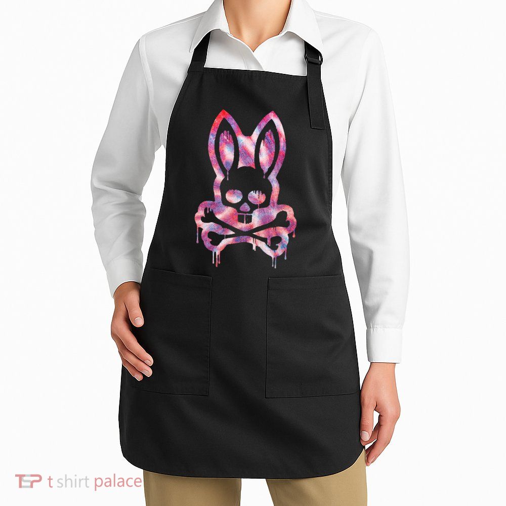 Scary Skull And Crossbones Bad Rabbit Horror Bunny Halloween Apron