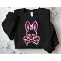Scary Skull And Crossbones Bad Rabbit Horror Bunny Halloween Sweatshirt