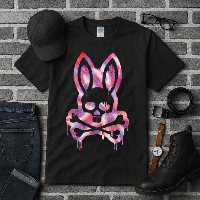 Scary Skull And Crossbones Bad Rabbit Horror Bunny Halloween Tall T-Shirt