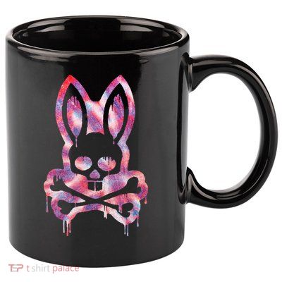 Scary Skull And Crossbones Bad Rabbit Horror Bunny Halloween 11oz C Handle Ceramic Mug