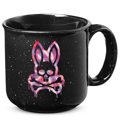Scary Skull And Crossbones Bad Rabbit Horror Bunny Halloween 15oz Campfire Ceramic Mug