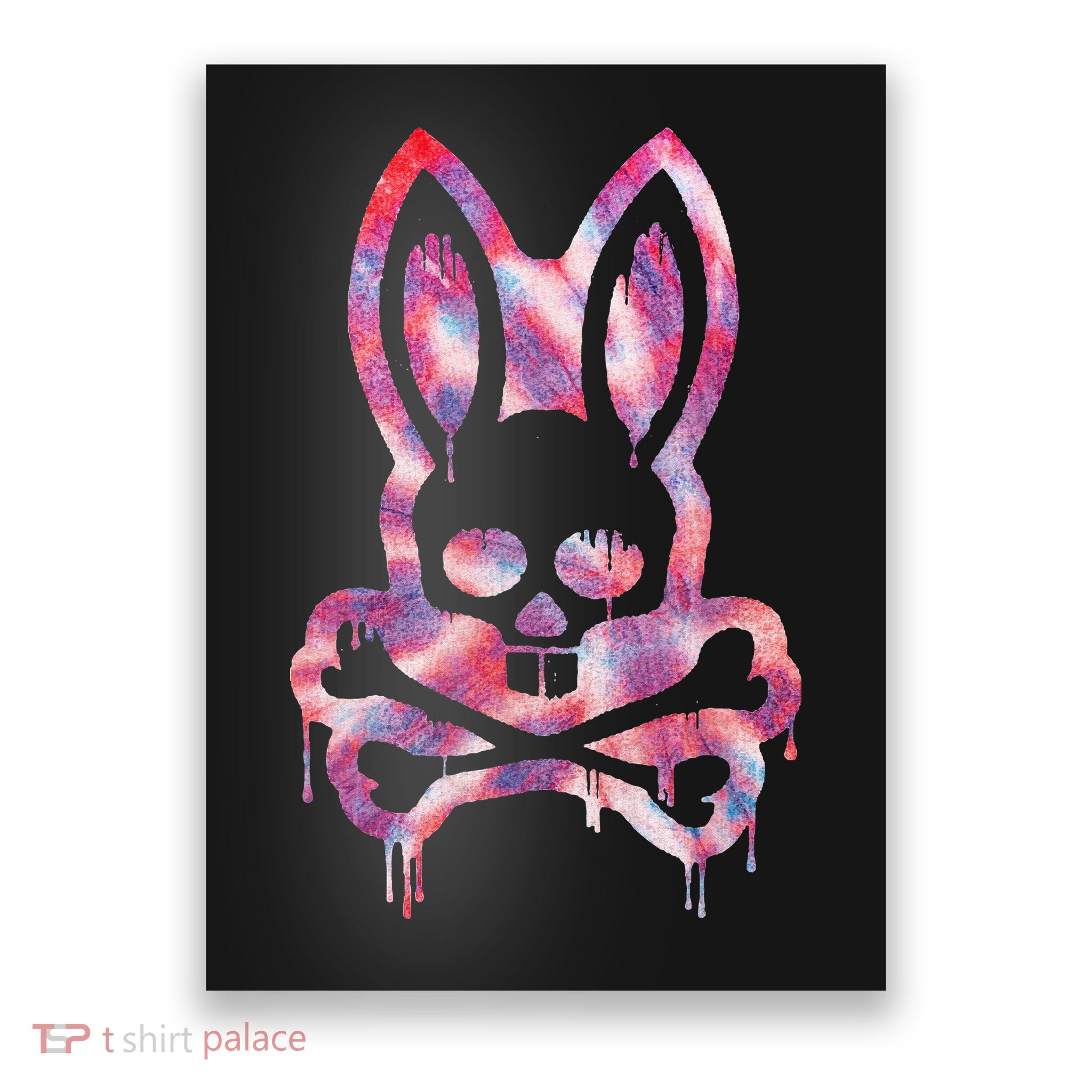 Scary Skull And Crossbones Bad Rabbit Horror Bunny Halloween Poster
